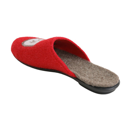 BELSTA Coffee Felt Slippers — top view of the pair with Italian felt footbed