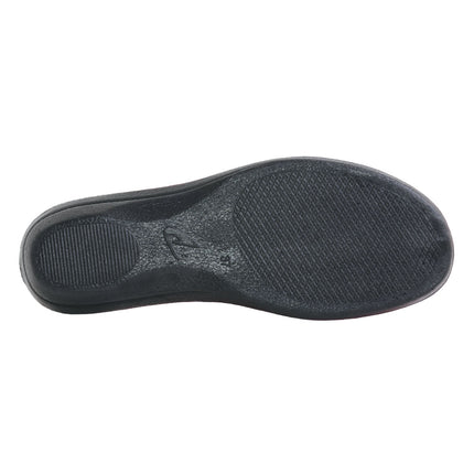 BELSTA The Coral Pom-Pom Slippers — the pair worn at home