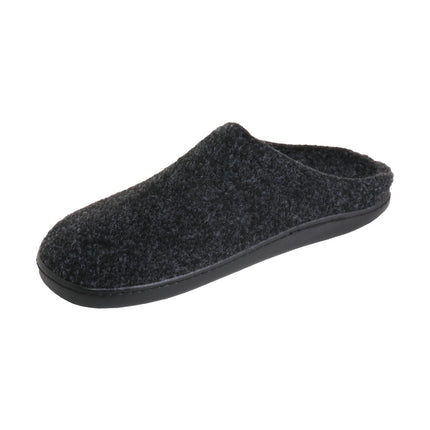 BELSTA men's graphite felt slippers — removable anatomic insole with arch support