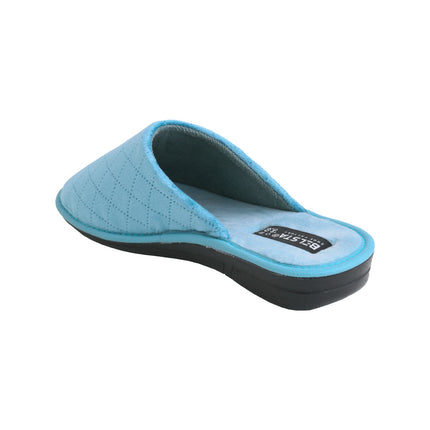 BELSTA Lagoon Velour Slippers — top view of the pair with soft velour footbed