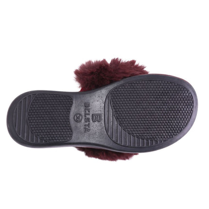 BELSTA The Merlot Plush Slippers — the pair worn at home