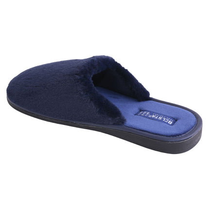 BELSTA Onyx Plush Slippers — top view of the pair with plush velour footbed