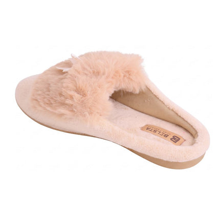 BELSTA Peach Terry Slippers — top view of the pair with absorbent terry footbed