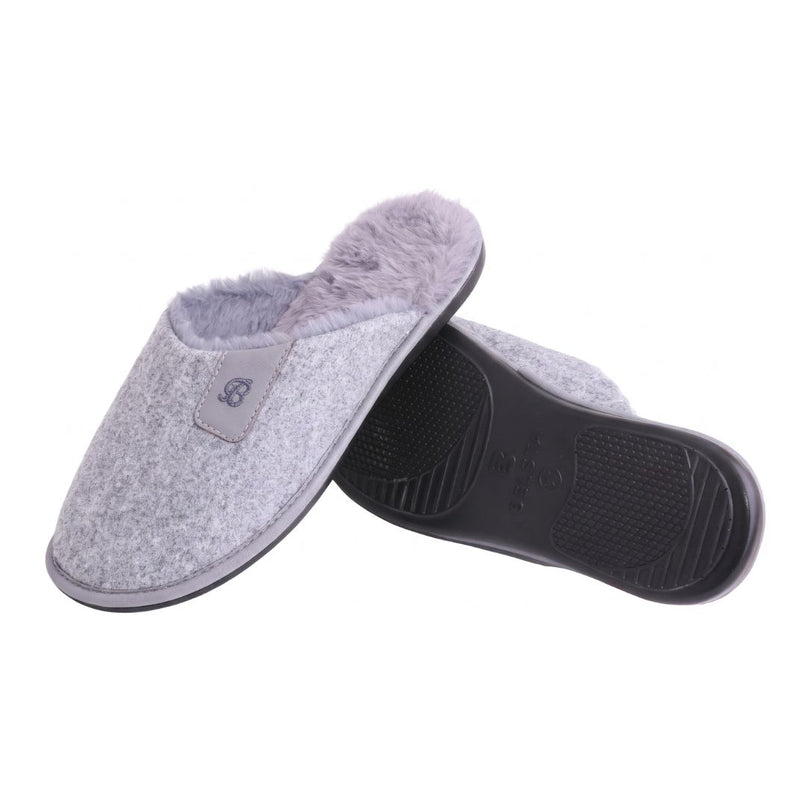The Pebble Knit Slippers by BELSTA — side view of the knit upper and non-slip sole
