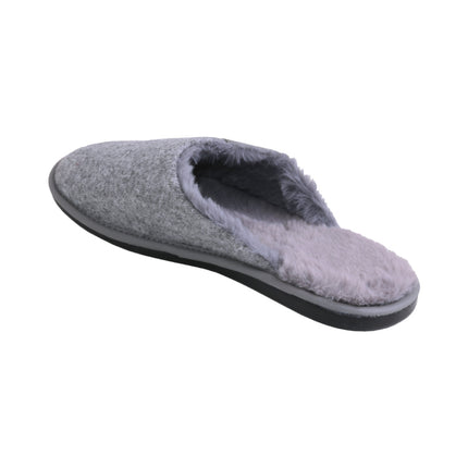 BELSTA Pebble Knit Slippers — top view of the pair with faux-fur footbed and lining