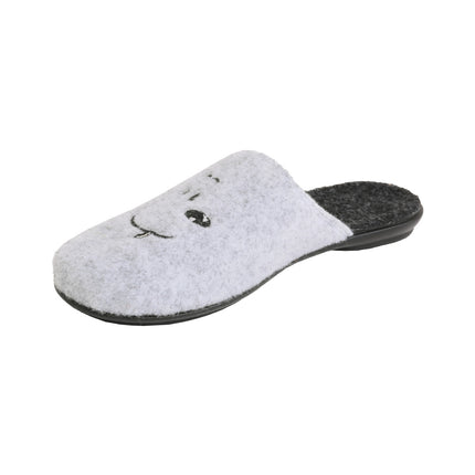 BELSTA women's grey felt slippers — direct-injected sole with no glue line